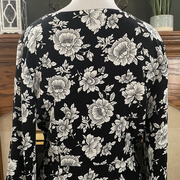 Bongo Draped Neckline Black/White Dress Juniors‎ L - Picture 9 of 14